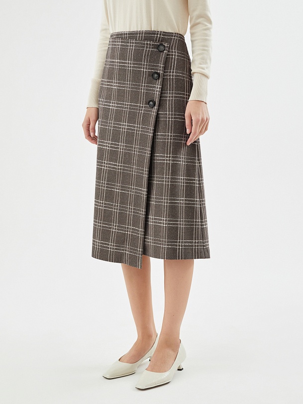 Юбка из фактурной костюмной ткани