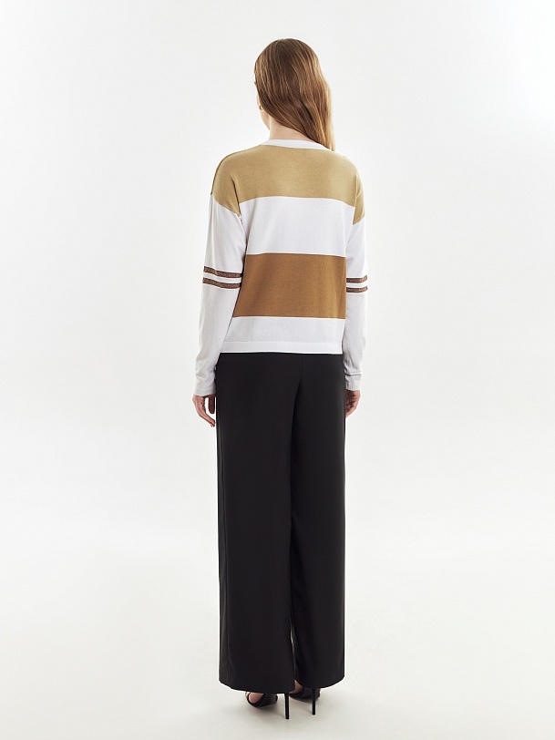 Джемпер из тонкого вязаного трикотажа