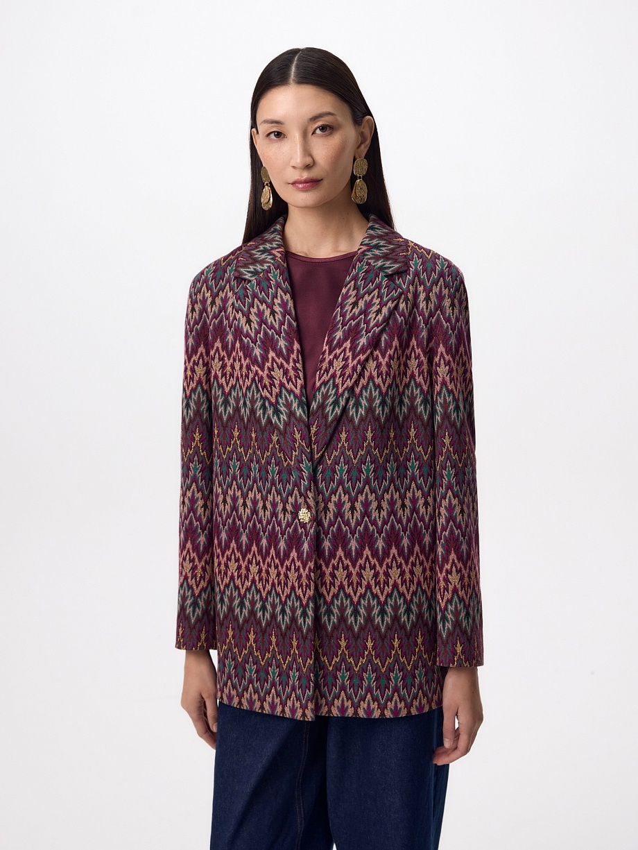 Жакет из жаккардового трикотажа
