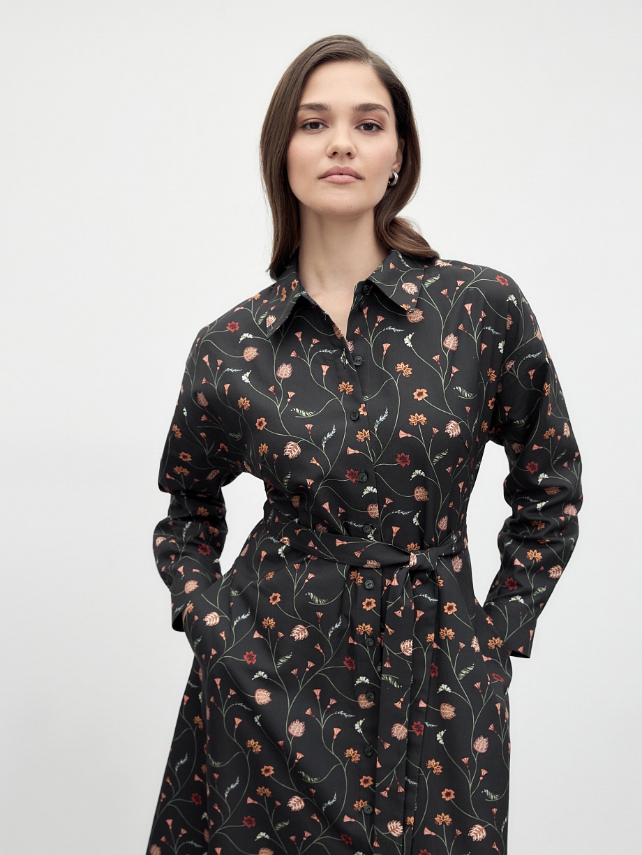 Платье-рубашка из 100% хлопка