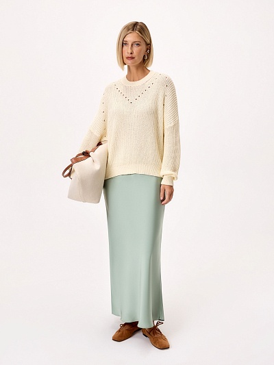 Юбка макси из атласа POMPA