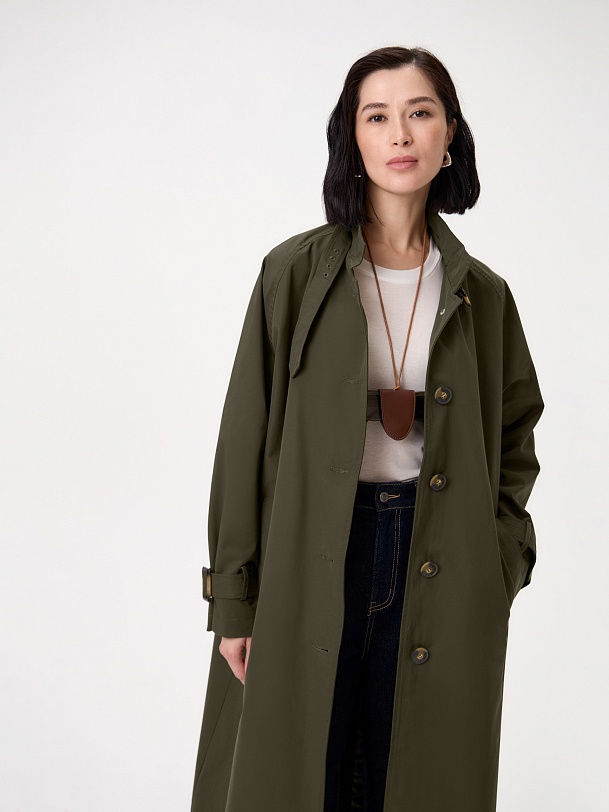 Тренч женский цвета хаки