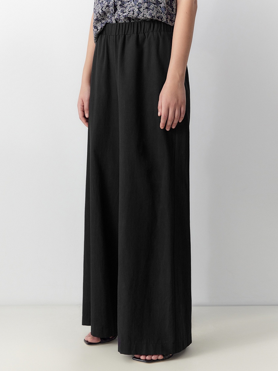 Летние брюки из хлопка и льна