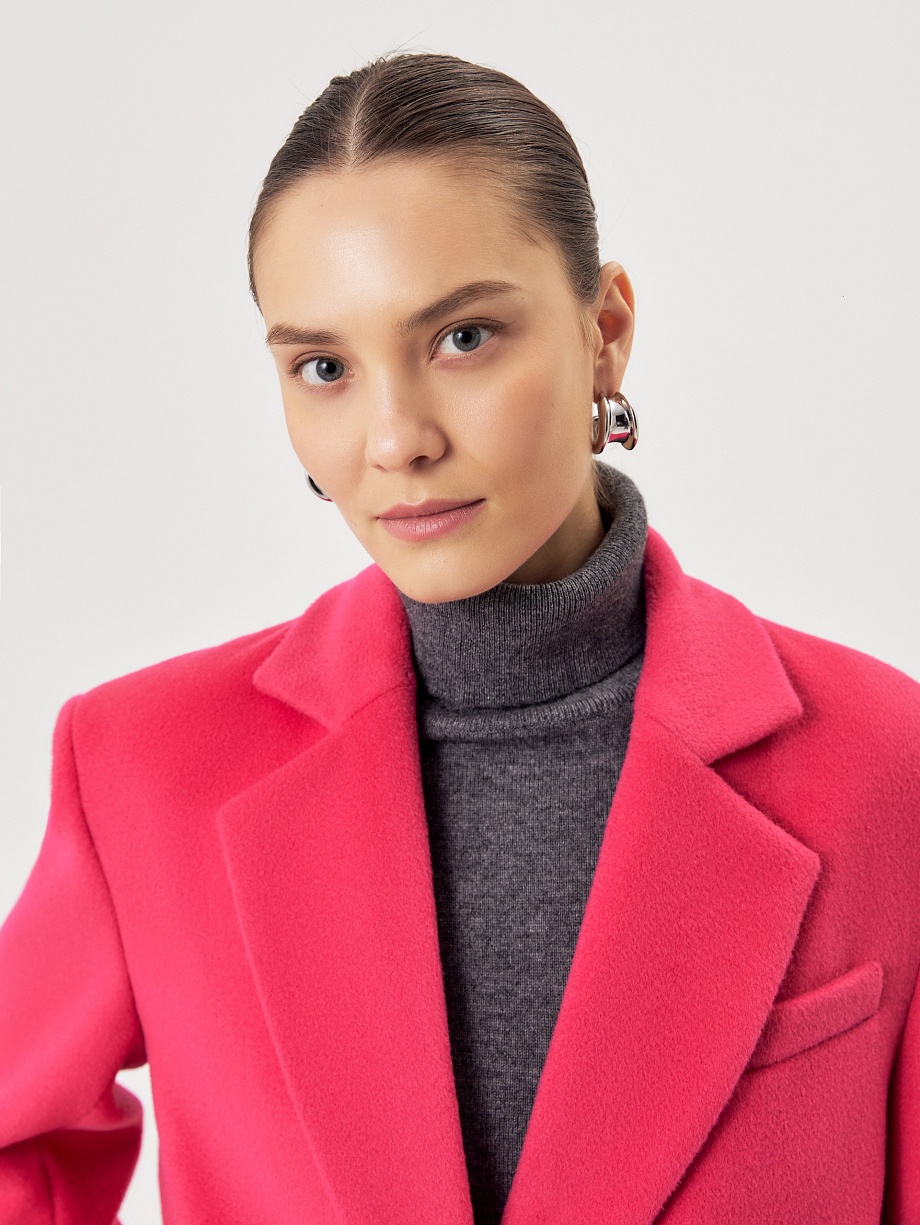 Пальто-пиджак из премиальной шерсти с добавлением кашемира и шелка