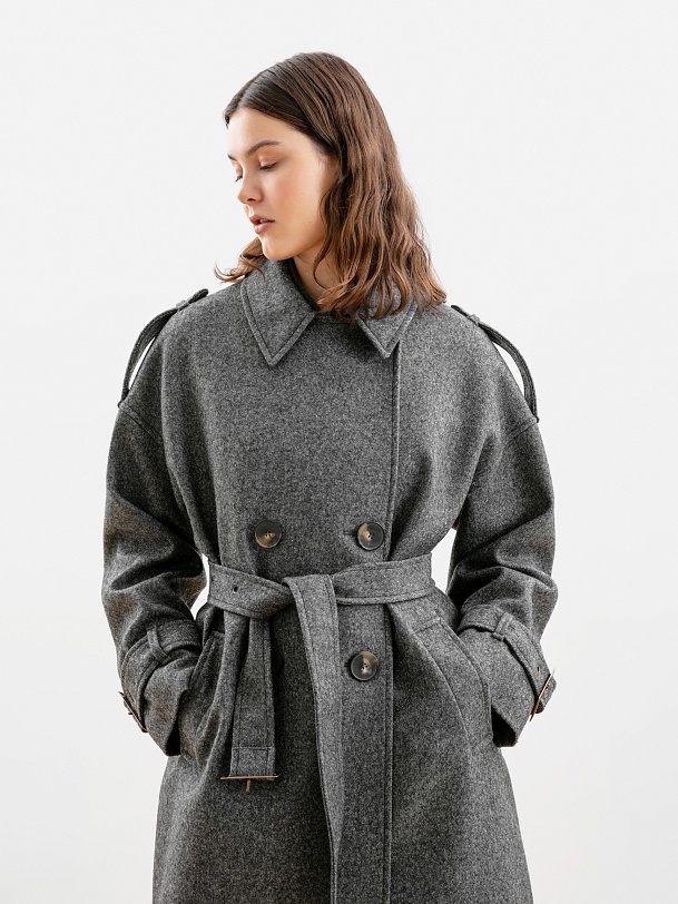 Шерстяное пальто еврозима с мембраной и утепленной спинкой