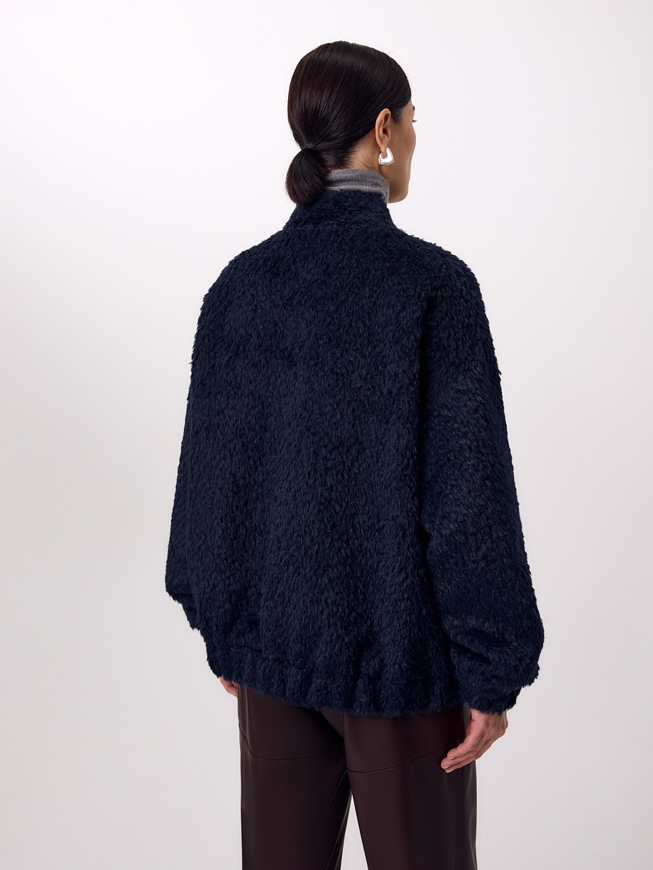 Куртка-Бомбер из премиальной шерсти Альпака Беби Сури