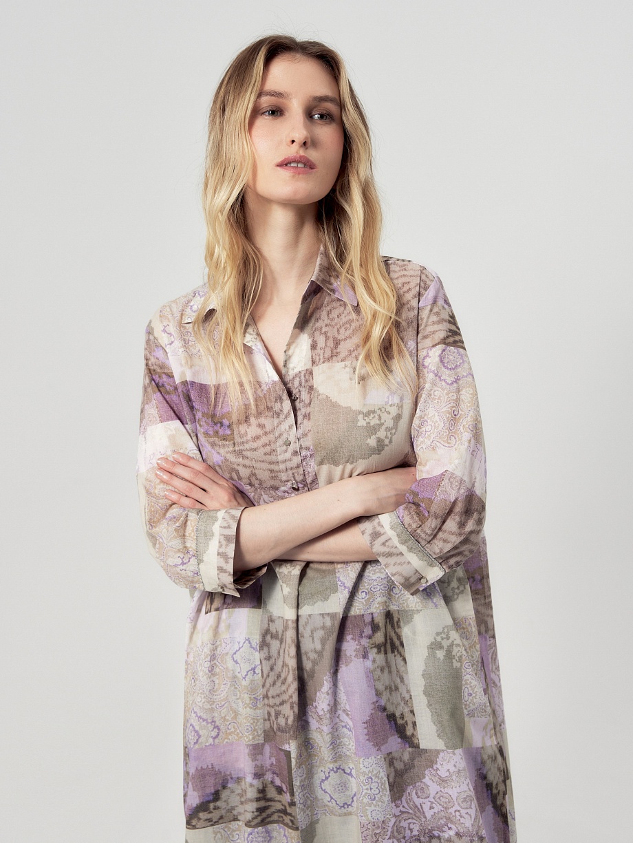 Платье блузочного силуэта из 100% хлопка