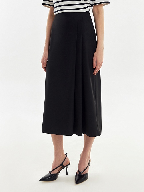 Юбка трапеция из костюмной ткани