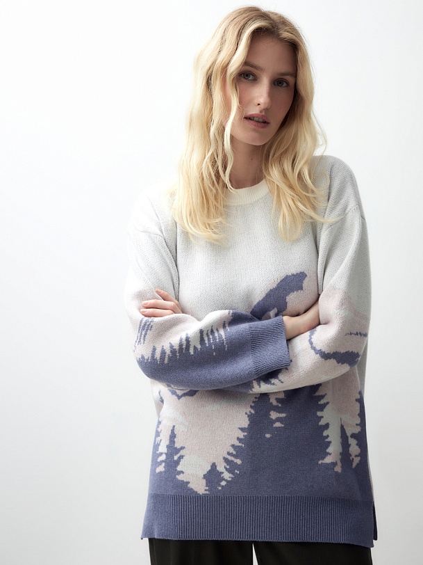 Свободный свитер из шерсти мериноса