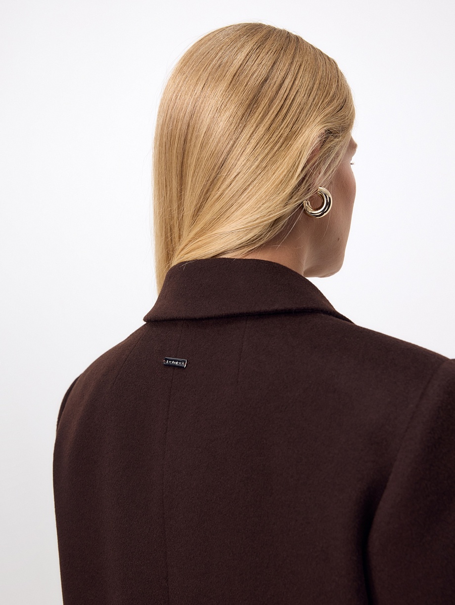 Пальто из шерсти с мембраной и утеплённой спинкой