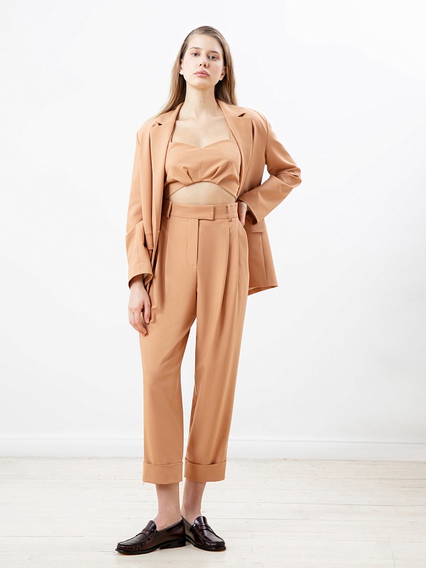 Кроп-топ бюстье на широких бретелях