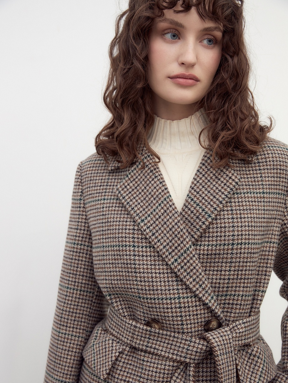 Шерстяное пальто с мембраной