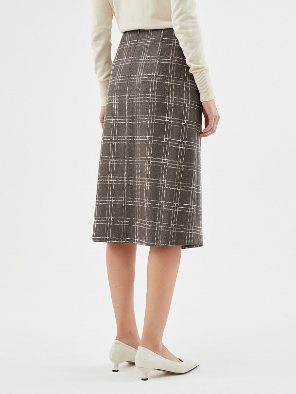 Юбка из фактурной костюмной ткани