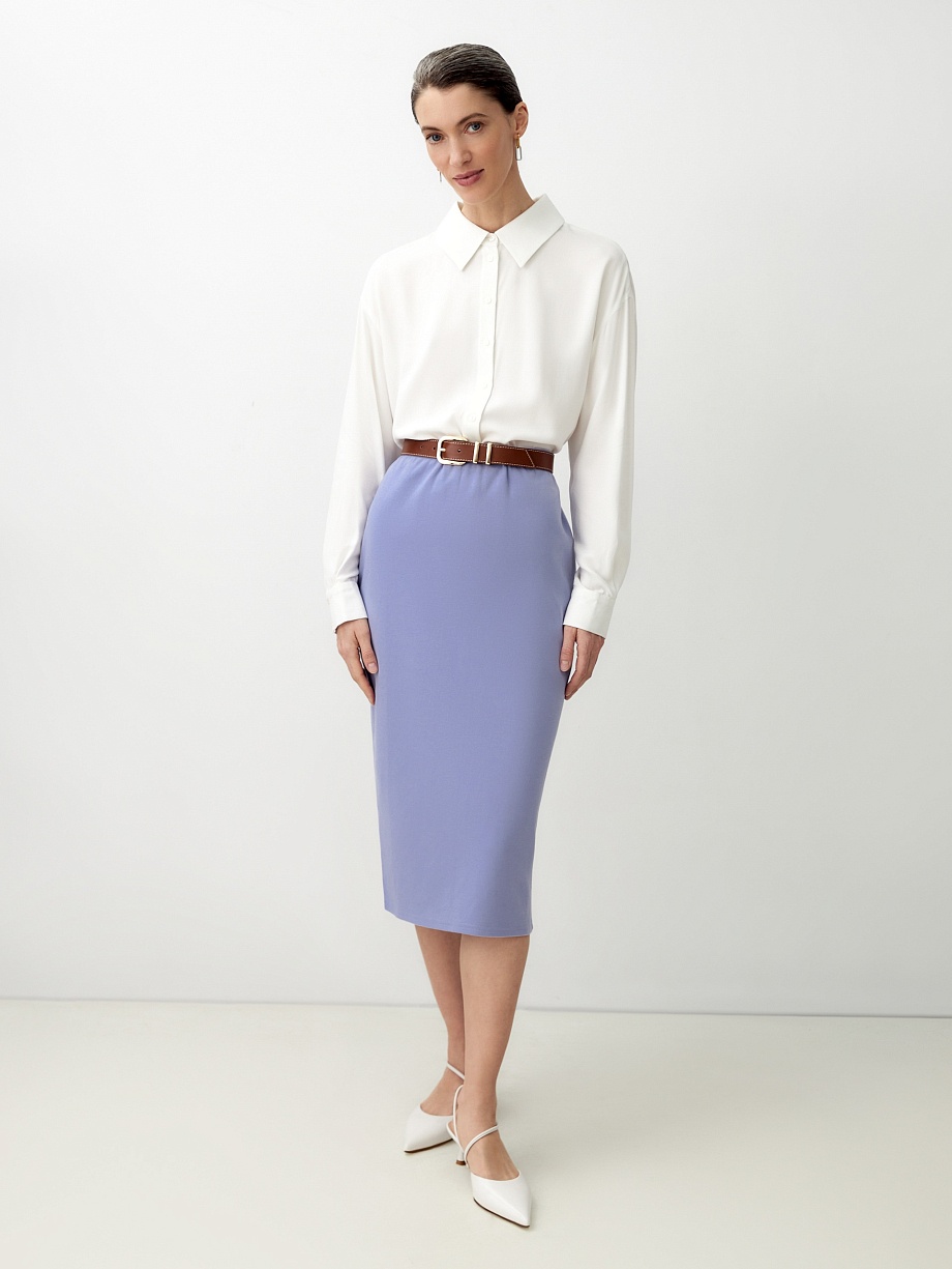 Юбка-карандаш из хлопкового трикотажа