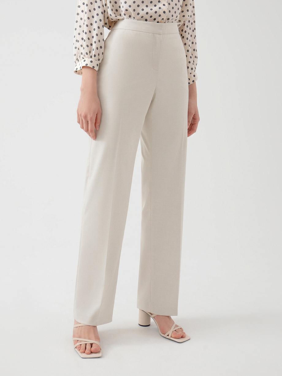 Прямые брюки из костюмной ткани