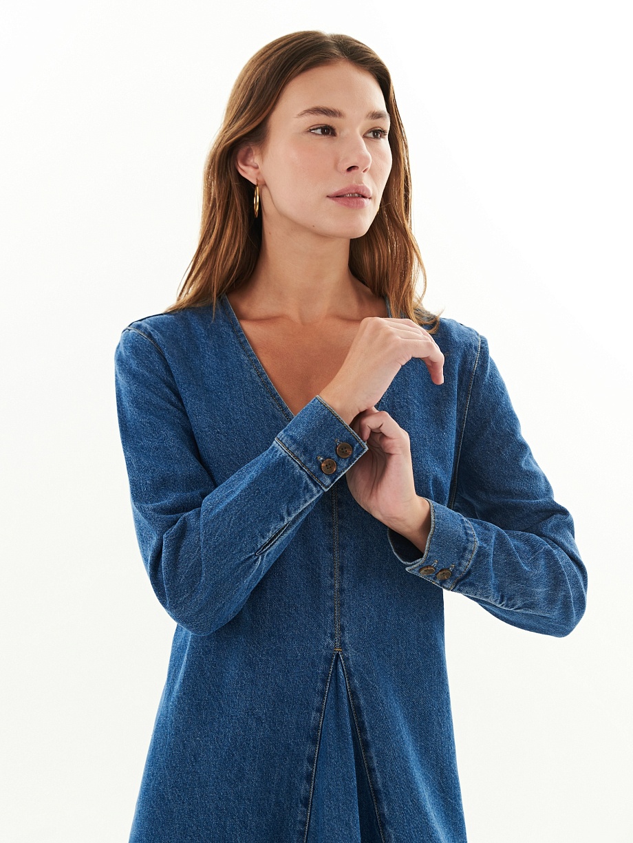 Джинсовое платье из 100% хлопка