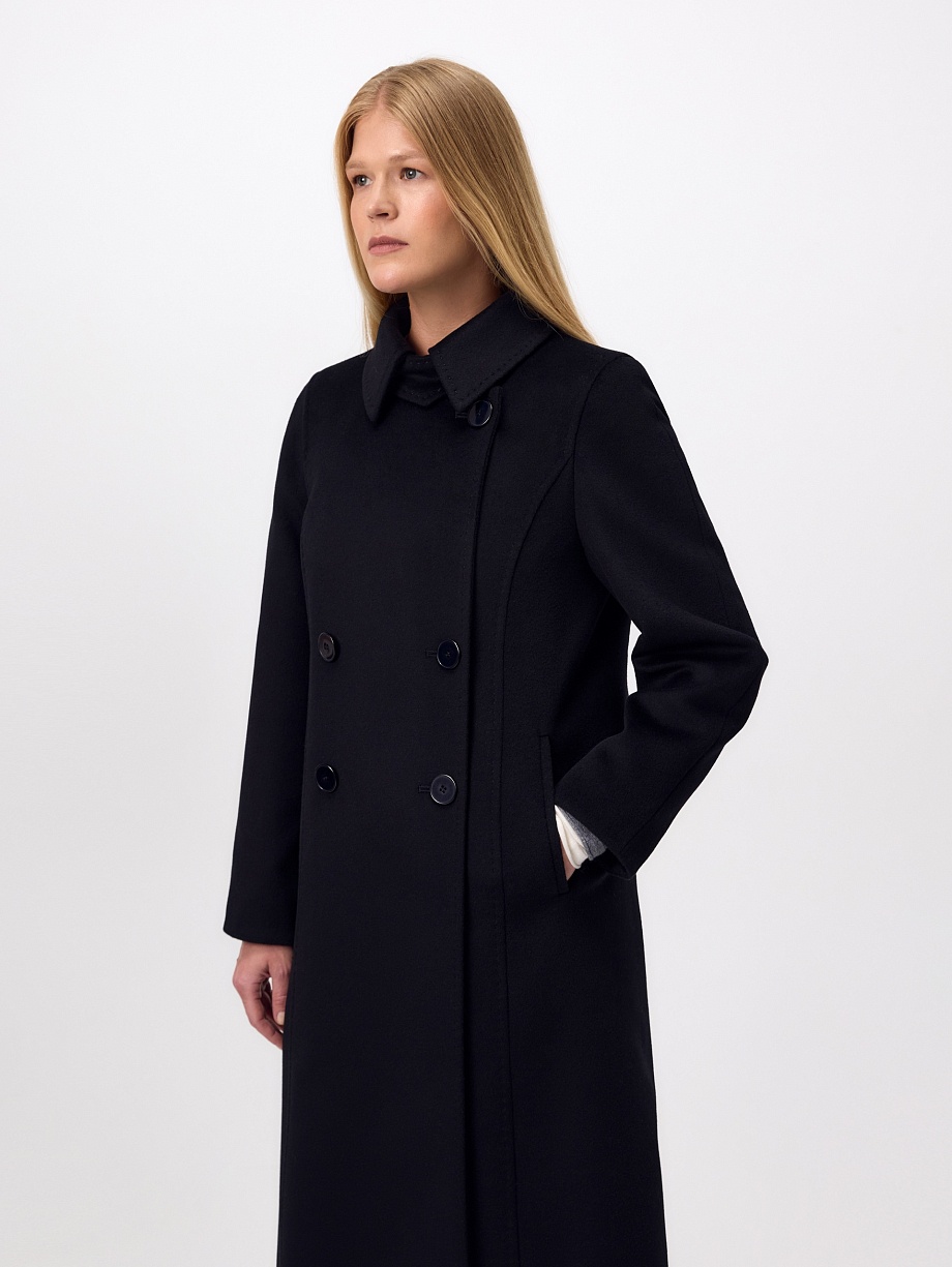 Пальто из шерсти с мембраной и утеплённой спинкой