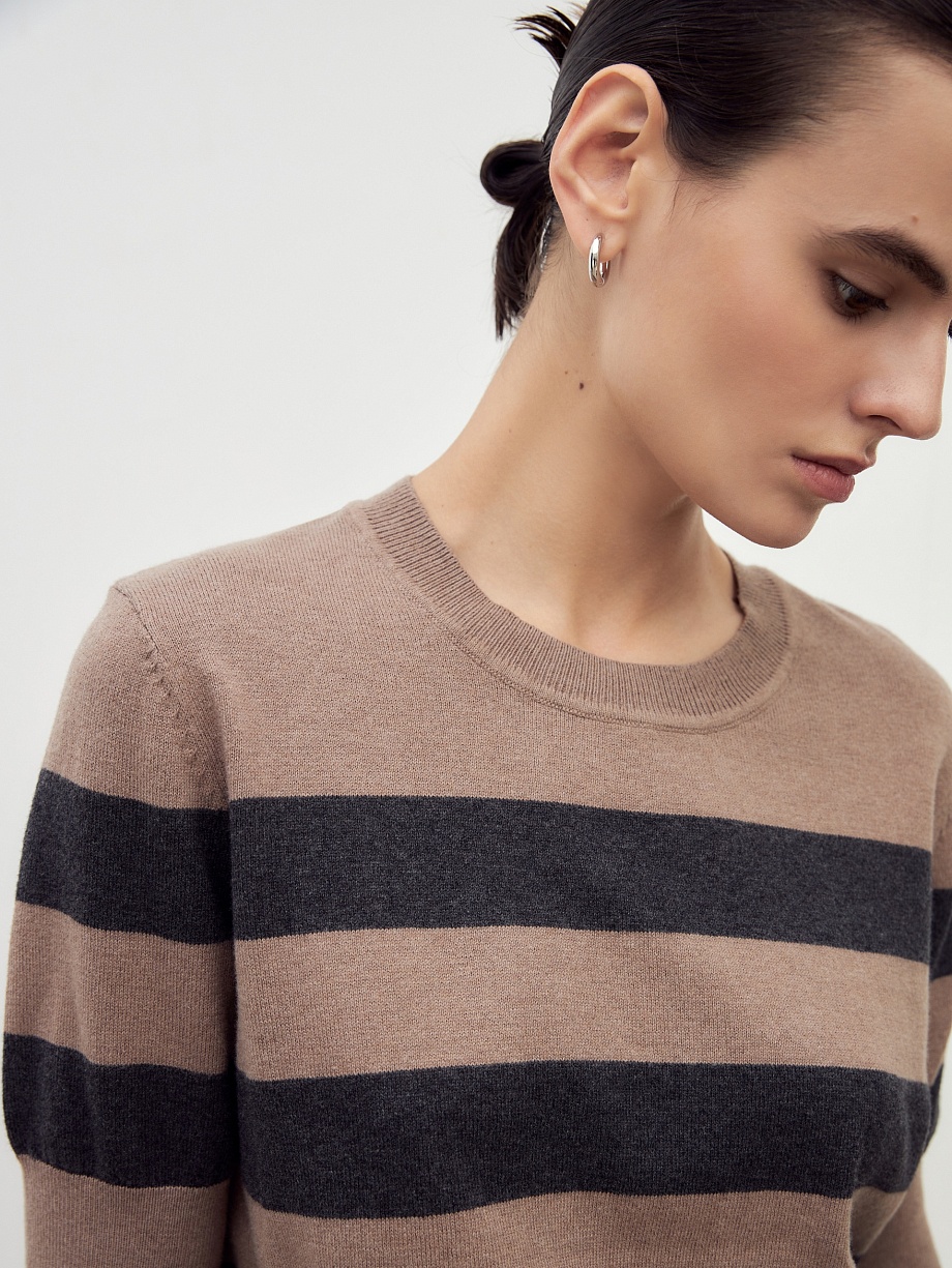 Вязаный джемпер из хлопка и кашемира