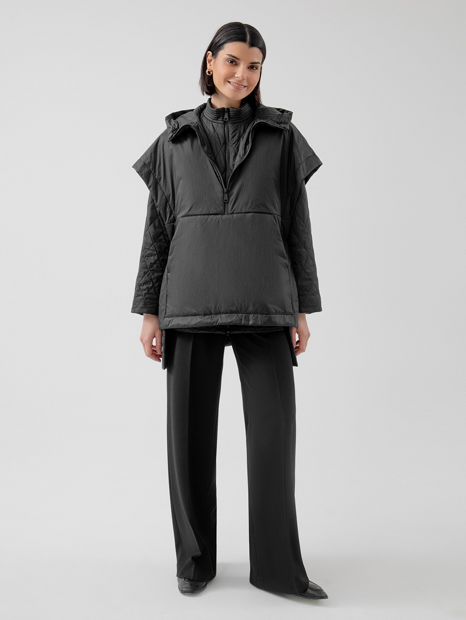 Накидка-анорак из плащевой ткани