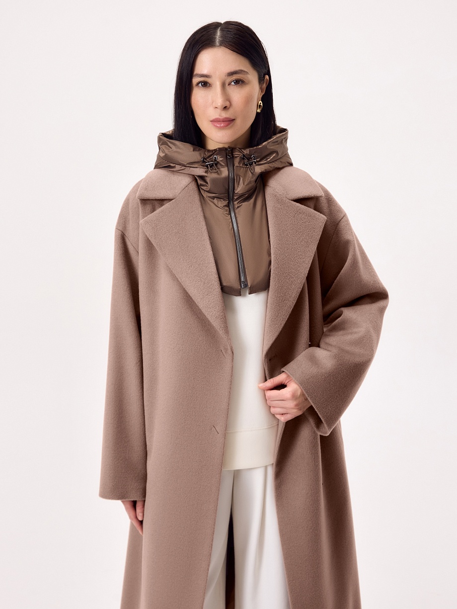 Пальто из премиальной шерсти с мембраной