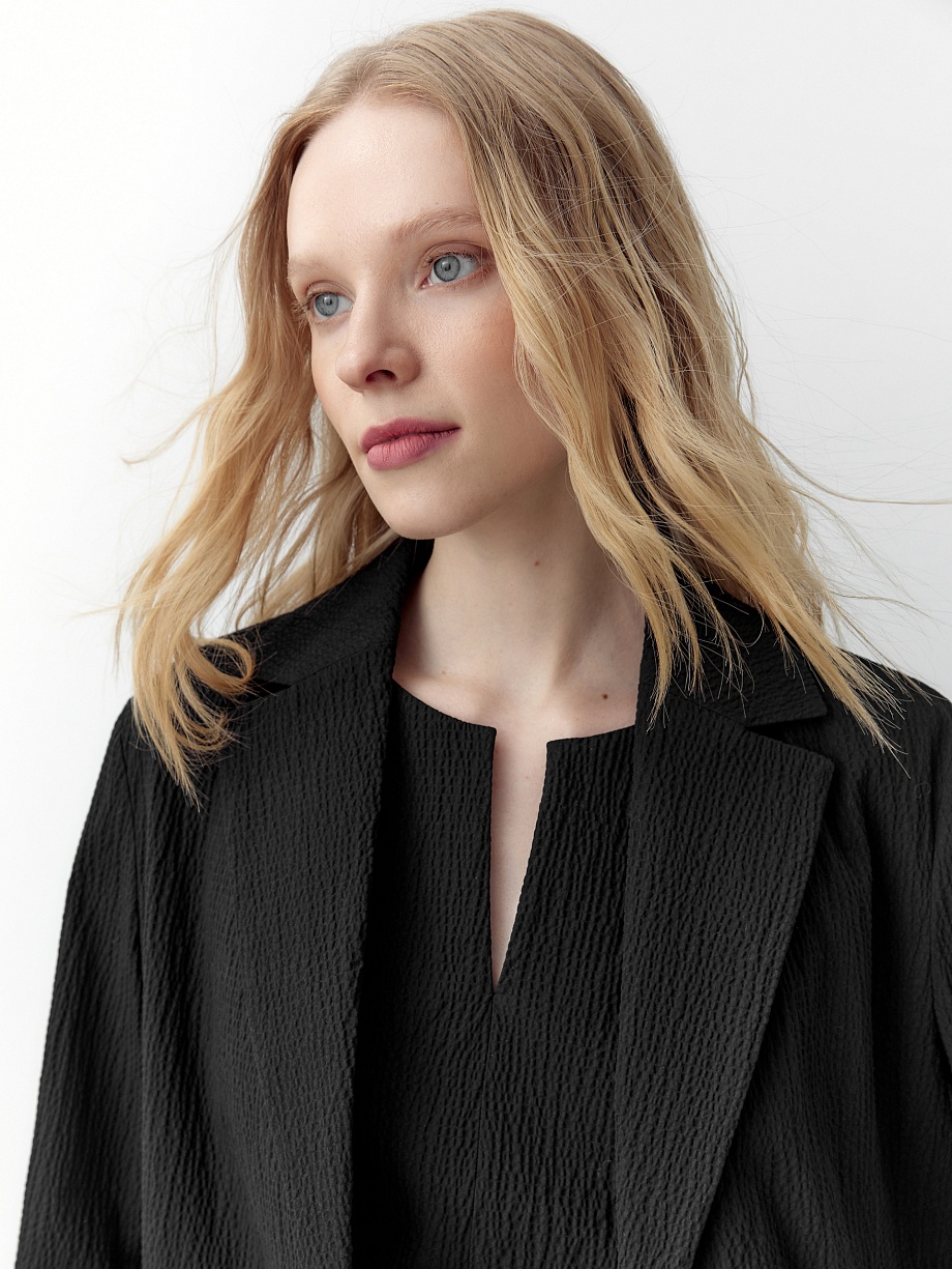 Жакет из фактурного хлопка