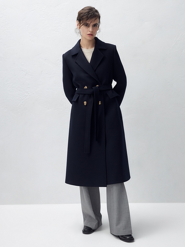 Шерстяное пальто с мембраной