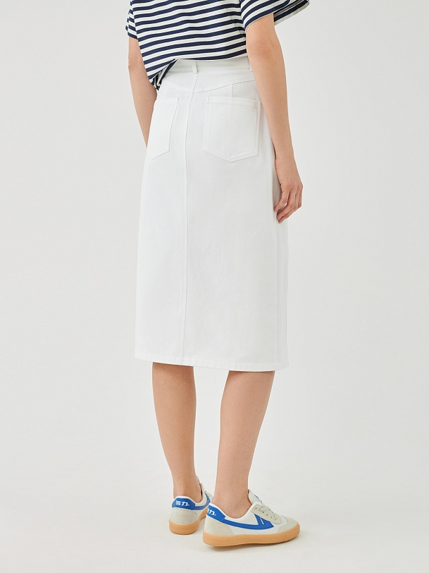 Джинсовая юбка-карандаш