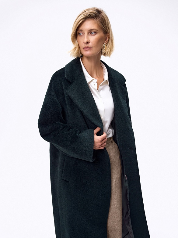 Пальто из шерсти с мембраной и утеплённой спинкой POMPA арт.1016085r90049