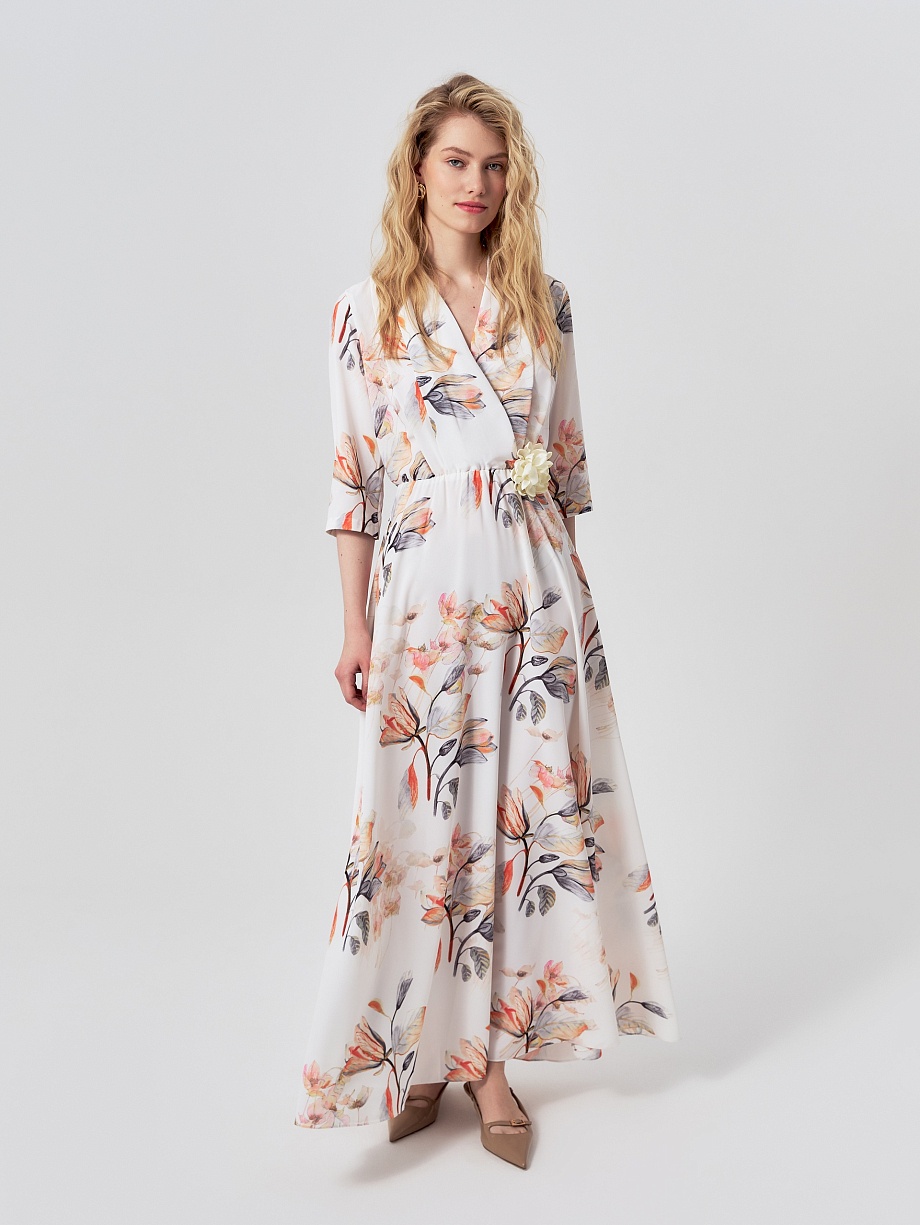 Платье-макси А-силуэта