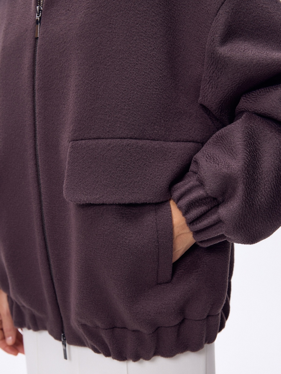 Куртка-бомбер из премиальной шерсти и кашемира