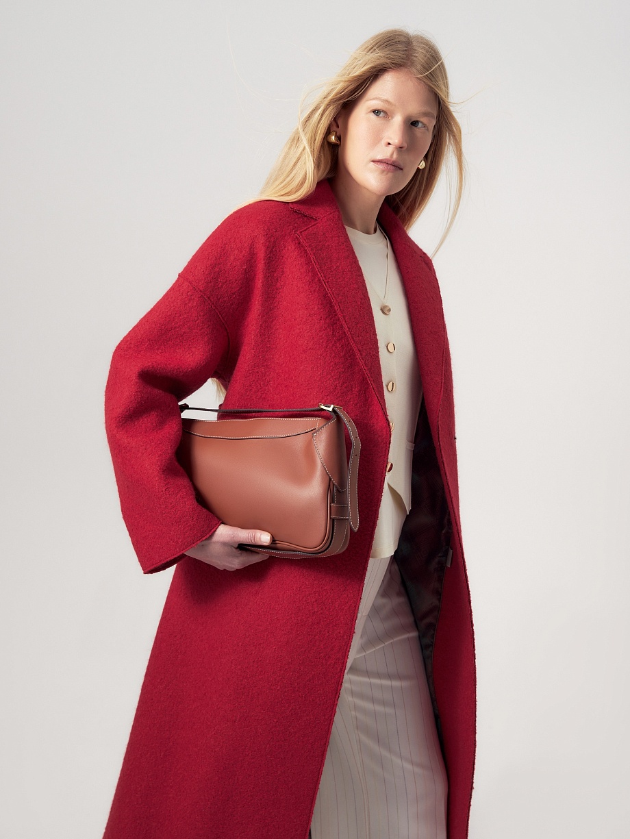 Демисезонное пальто из шерсти с мембраной