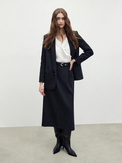 Юбка миди из трикотажного жаккарда