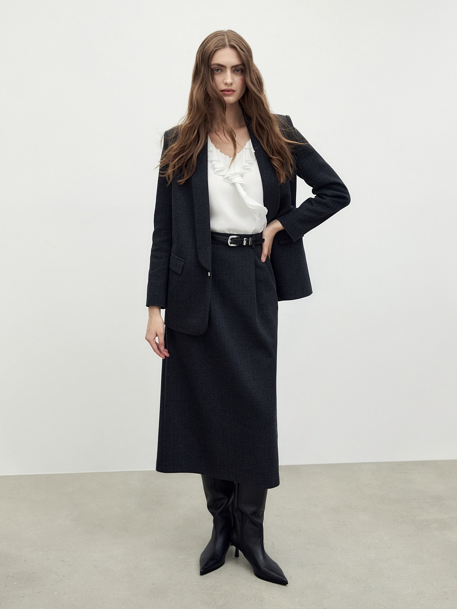 Юбка миди из трикотажного жаккарда