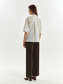 Свободная блуза в полоску с рукавом кимоно POMPA арт.4149050wg0190