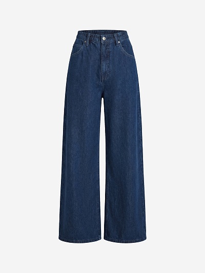 Широкие джинсы из 100% хлопка на эластичном поясе