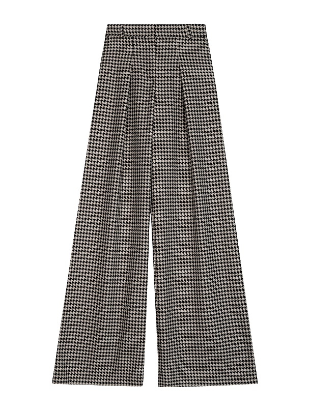 Прямые широкие брюки из костюмной ткани