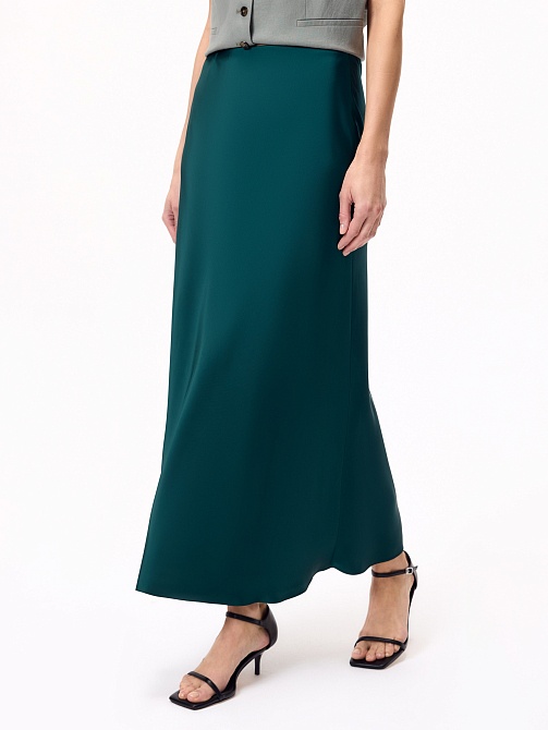 Юбка макси из атласа