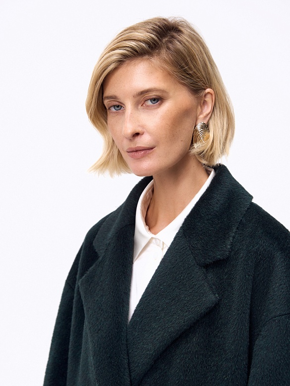 Пальто из шерсти с мембраной и утеплённой спинкой POMPA арт.1016085r90049