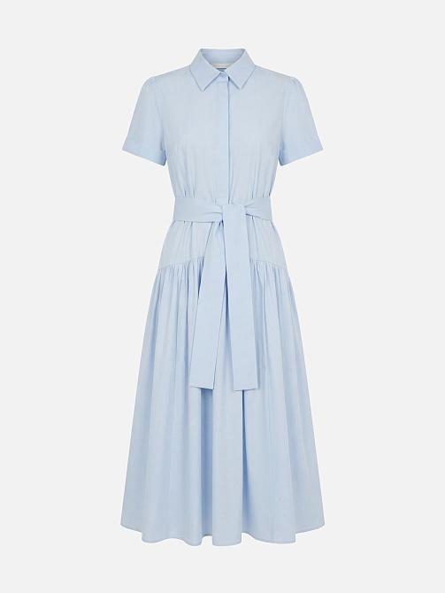 Хлопковое платье-рубашка