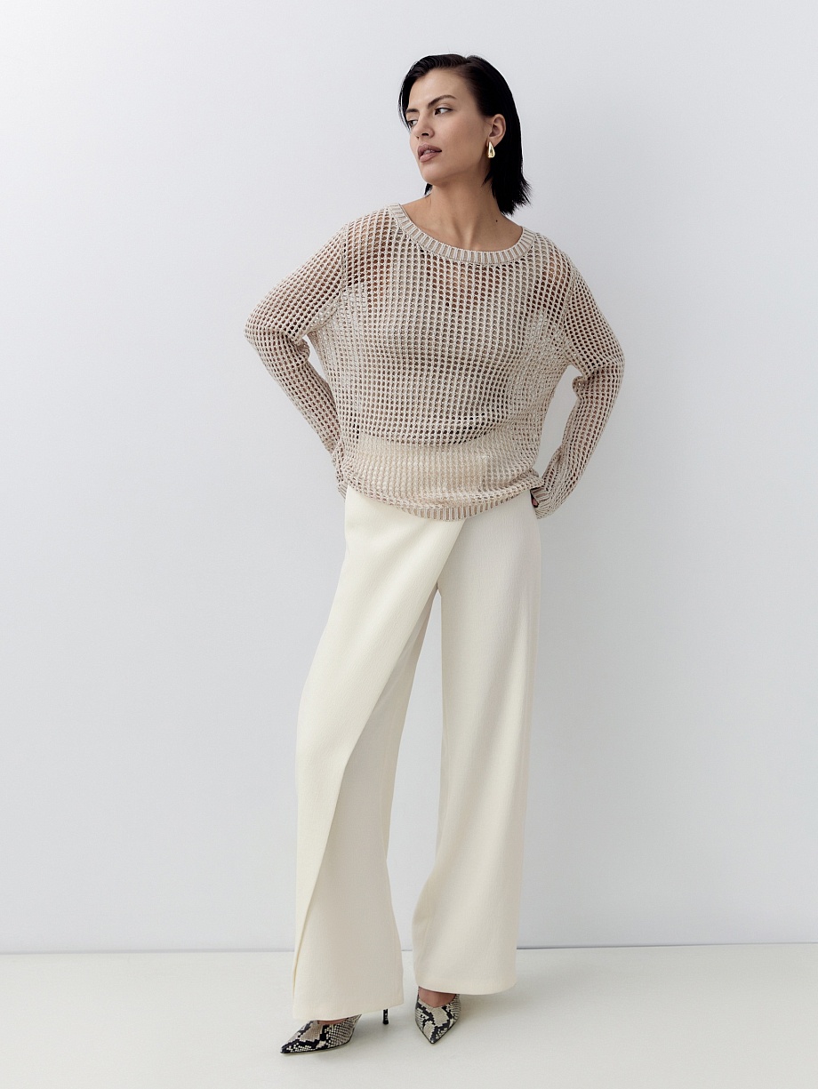 Широкие брюки с запахом