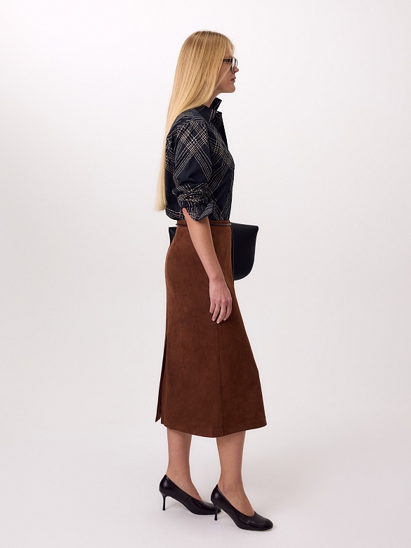 Юбка из экозамши POMPA арт.1183310jr3181