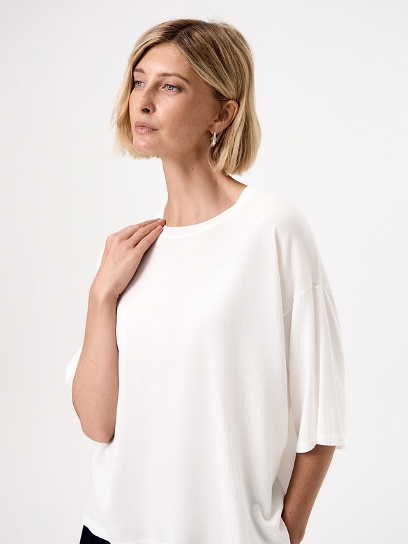 Джемпер из тенсела и шелка POMPA арт.3217831kn0901