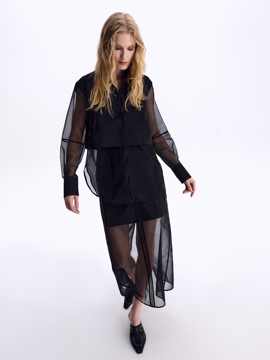 Юбка-макси из органзы