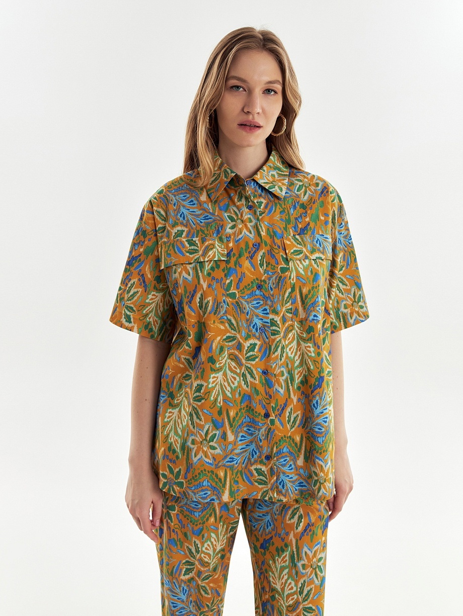 Летняя свободная блуза из хлопка