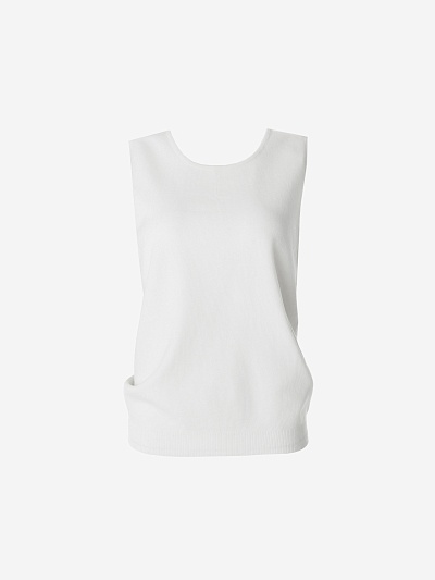 Прямой вязаный топ из вискозы и шелка POMPA