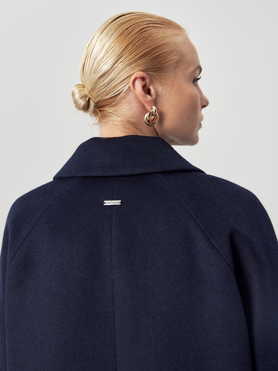 Пальто из шерсти с мембраной и утеплённой спинкой