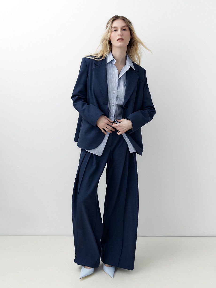 Удлиненный жакет из костюмной ткани с вискозой