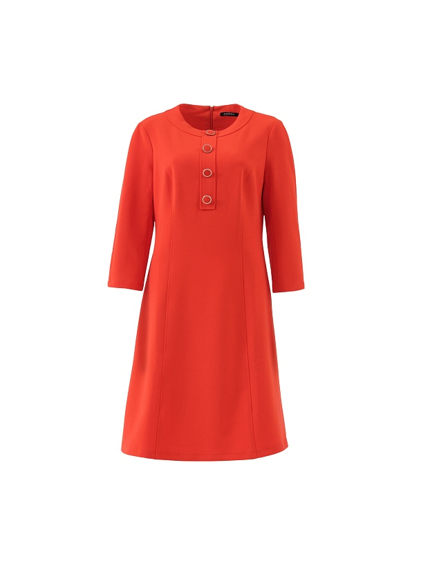 Полуприлегающее платье из костюмной ткани