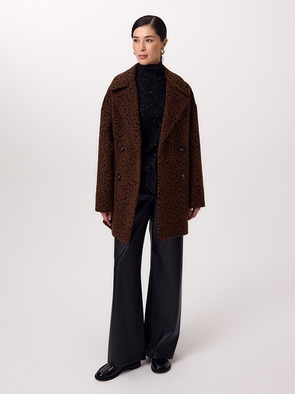 Полупальто из шерсти Альпака Бэби Сури с мембраной и утеплённой спинкой POMPA арт.1024983p90090