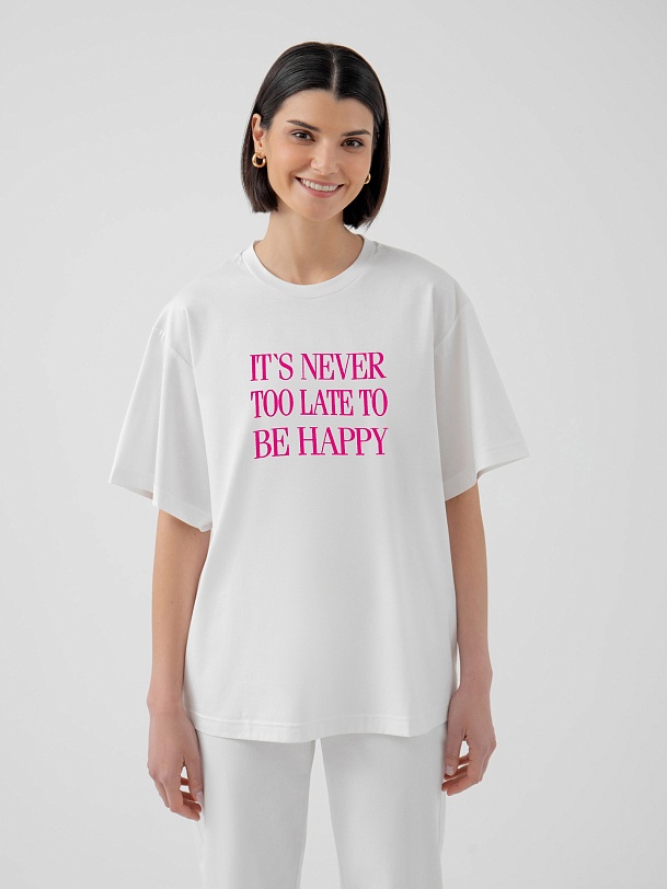 Футболка оверсайз из премиального мерсеризированного хлопка